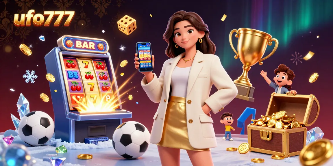 Experience exhilarating betting with ufo777's lively 3D casino scene filled with dynamic elements.