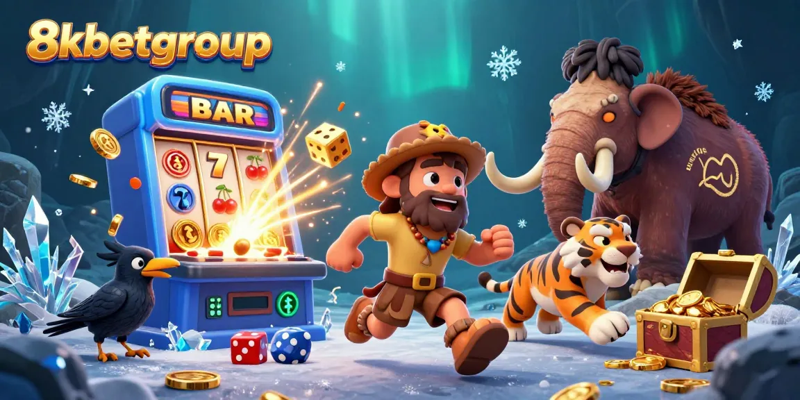Engage with vibrant casino thrills at 8kbetgroup showcasing lively prehistoric gambling vibes.