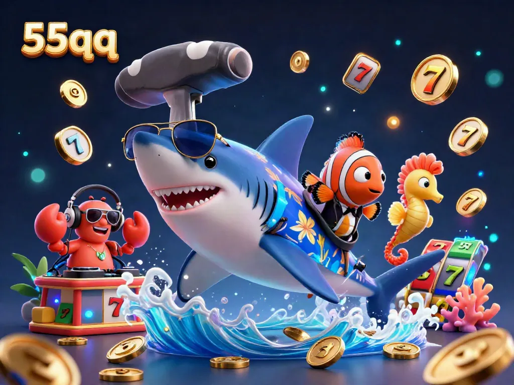 Experience thrilling 55qq game action with vibrant characters and dynamic slot elements.