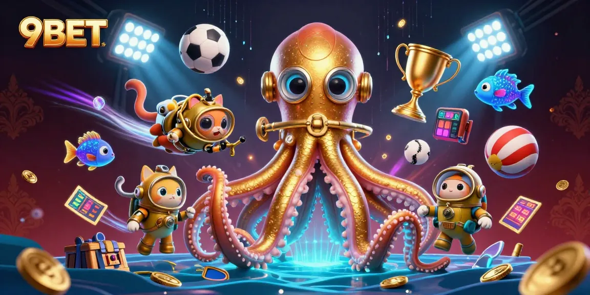 Engage in thrilling games at 9BET with eye-catching kraken and dynamic sports elements.