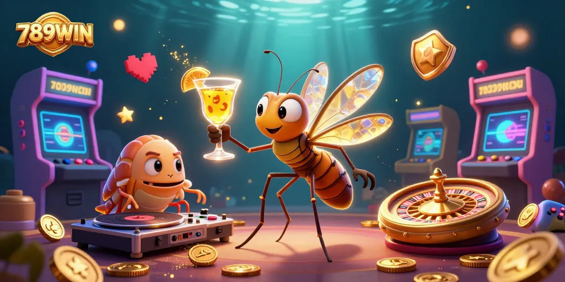 Engage with 789WIN's casino world where a mosquito mascot and trilobite DJ create thrills.