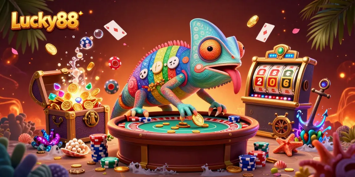 Engage in the vibrant Lucky88 casino experience with dynamic gameplay and colorful slot elements.