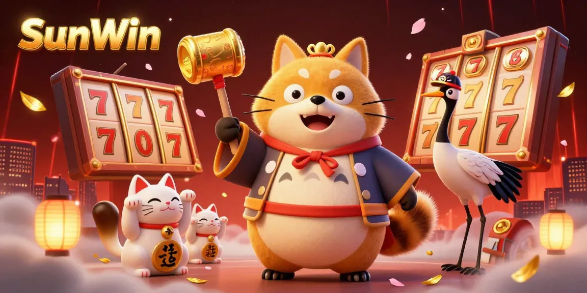 Experience the thrill of casino gaming with SunWin’s vibrant characters, slot machines, and colorful jackpot features.