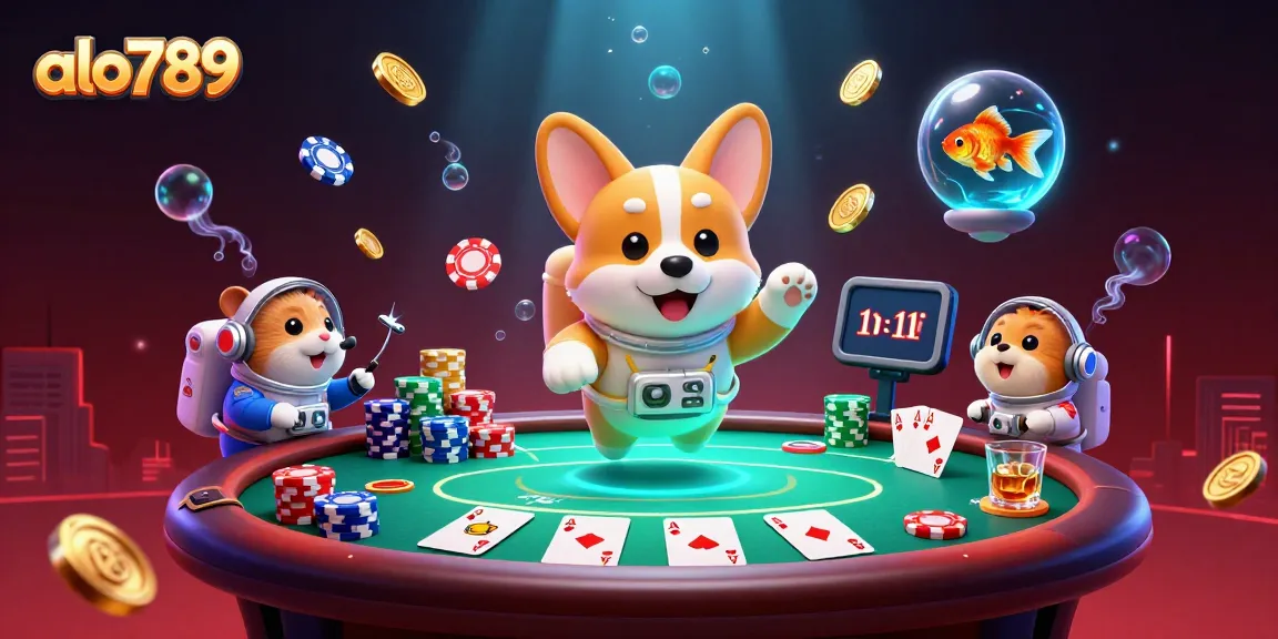 Experience thrilling action at alo789 with a vibrant space casino scene featuring unique characters.
