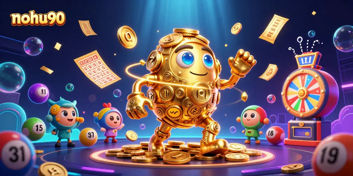 Experience thrilling moments at nohu90 with a vibrant, dynamic casino scene showcasing jackpot chances.