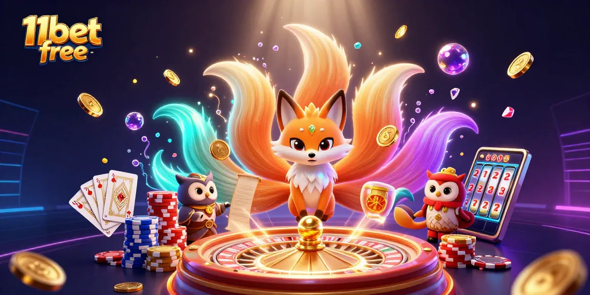 Experience the vibrant 11bet free casino scene with colorful character dynamics and exciting game elements.