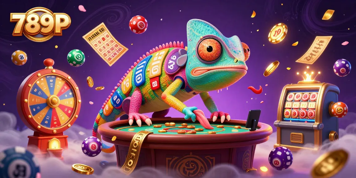 Engage in thrilling games at 789P, where a vibrant chameleon casino owner delights in dynamic casino activities.