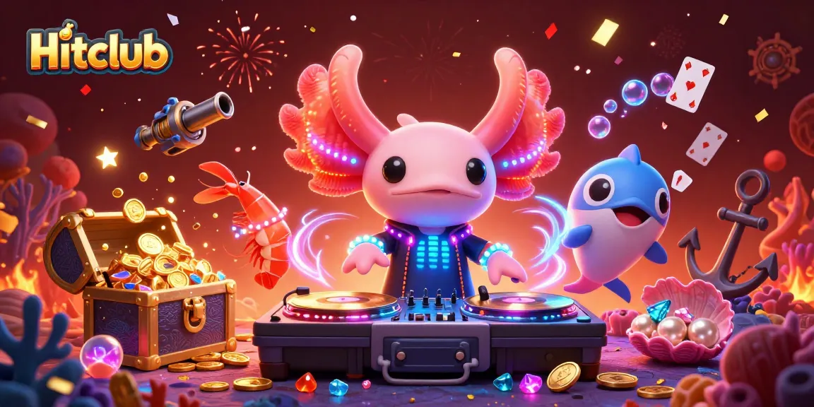 Join the excitement at Hitclub, where colorful underwater characters celebrate gaming with vibrant gems and lively action.