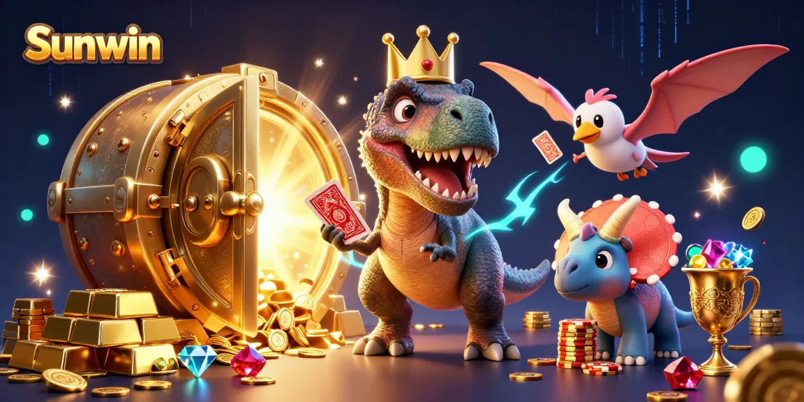 Sunwin showcases vibrant gameplay scenes with charming characters and dazzling casino elements.