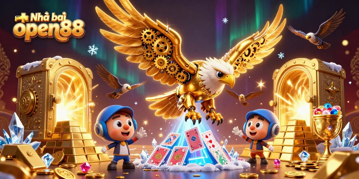 Experience the excitement at Nhà cái open88 with an epic casino-themed fantasy scene.