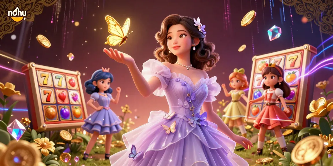 Experience nohu’s vibrant slots action with 3D illustrations in a magical casino atmosphere.