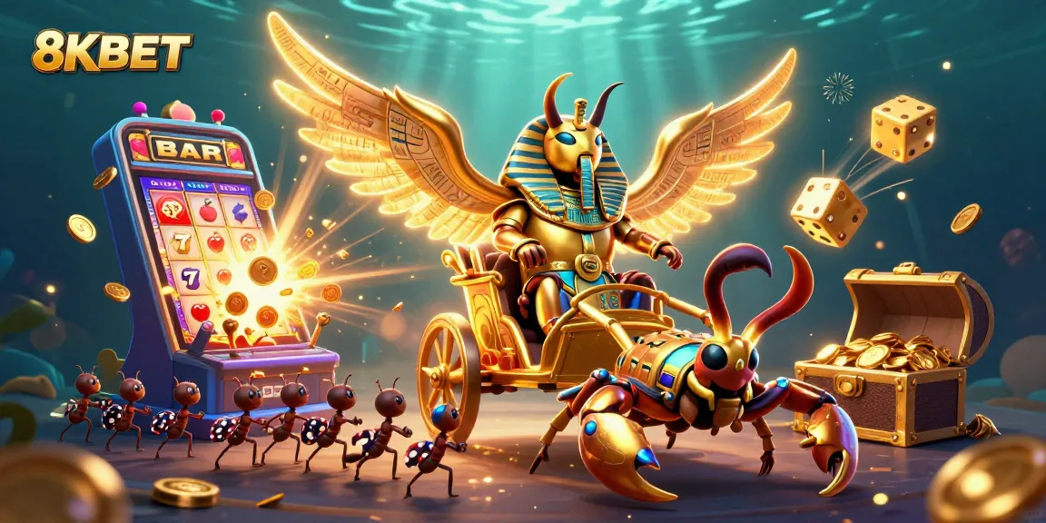 Experience the thrill of gaming at 8KBET with a vibrant casino scene showcasing exciting jackpots.
