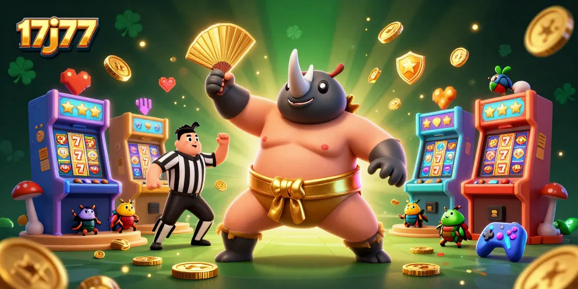 Experience thrilling gameplay with 17j77 as a beetle champion and colorful slots collide in vibrant action.