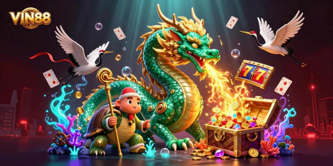 Experience thrilling gaming action with VIN88 and vibrant casino elements