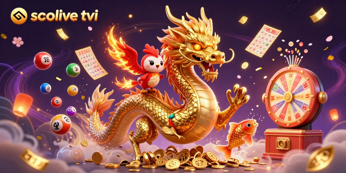 A thrilling socolive tivi scene showcasing lottery excitement with vibrant elements and dynamic characters.