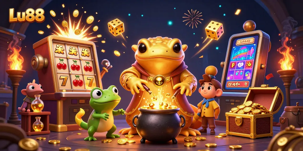 Experience winning excitement at Lu88 with a vibrant 3D casino scene full of jackpots and golden treasures.