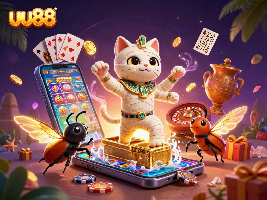 Engage with thrilling uu88 online casino experiences featuring vibrant slot games and dynamic animated characters.